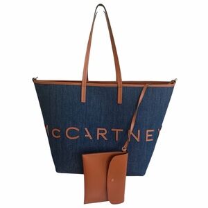 NWT Stella McCartney Logo Denim Shopper Tote | Scandi Girl Coastal Chic